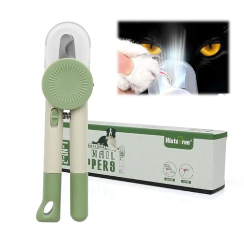 TMRBBesty Krallenschneider für Hunde – Nagelknipser für Katzen – mit LED-Licht, Sicherheitsverriegelung, Feile, Schutz gegen Spritzer, für Katzen, Hunde, kleine mittelgroße Tiere von TMRBBesty