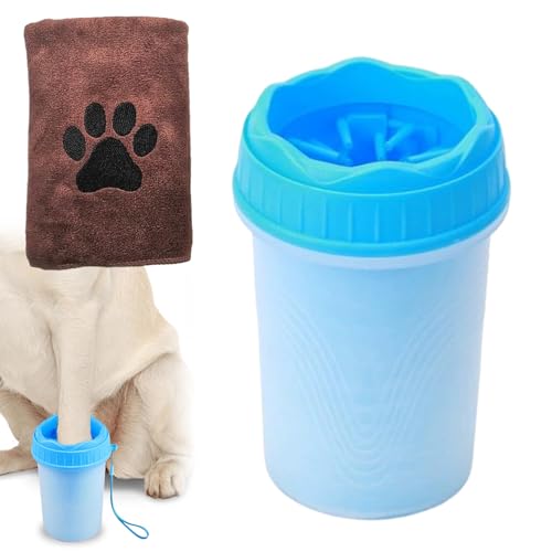 TMRBBesty Pfotenreiniger für Hunde, Hundepfoten Reiniger, PP+TPR, mit Mikrofaser Handtuch, Entfernt Dreck Schmutz von Pfoten, für Katzen Hunde Paw Washer TMRBBesty Pfotenreiniger für Hunde, Hundepfoten Reiniger, PP+TPR, mit Mikrofaser Handtuch, Entfernt Dreck Schmutz von Pfoten, für Katzen Hunde Paw Washer von TMRBBesty