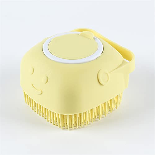 TNBCCXN Haustierbürste Fellpflegebürste Silikon Welpen Massagebürste Haar Fellpflege Reinigungsbürste(Yellow) von TNBCCXN