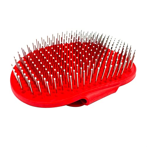 TNBCCXN Haustierbürste Haustier Gummihandschuh Haar Fellpflege Massage Massage Pin Hund Katze Badebürste Kamm(Red) von TNBCCXN