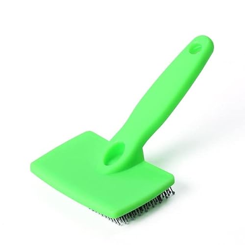 TNBCCXN Haustierbürste Haustier-Nadelkämme, Massage-Tierhaarentfernerbürste, rostfreie, rutschfeste Tierpflege(Green,Small Size) von TNBCCXN