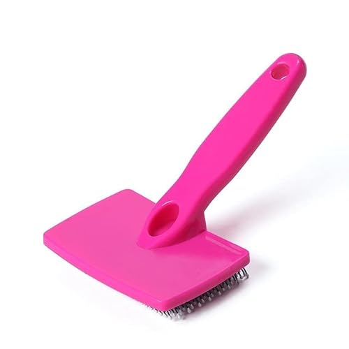 TNBCCXN Haustierbürste Haustier-Nadelkämme, Massage-Tierhaarentfernerbürste, rostfreie, rutschfeste Tierpflege(Rojo,Small Size) von TNBCCXN