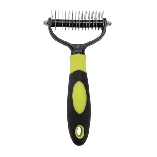 TNBCCXN Haustierbürste Tierhaarentfernungsbürste, doppelseitig, Hundereinigungswerkzeuge, Zubehör, Felltrimmen(Green,L Size) von TNBCCXN