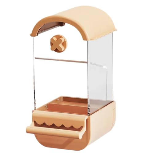 Langlebige, automatische Vogelfutterstation zum Anschrauben, mit Sitzstange, für den Innenbereich, manueller Futterbehälter, nah und intim mit natürlichem von TNNOKL