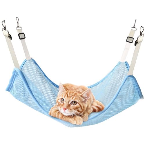 TNNOKL Katzenhängematte, Haustier-Ruheplatz, atmungsaktiv, Schaukelbett, kühlende Hängematte, platzsparend, Käfig-Schlafbett TNNOKL Katzenhängematte, Haustier-Ruheplatz, atmungsaktiv, Schaukelbett, kühlende Hängematte, platzsparend, Käfig-Schlafbett von TNNOKL