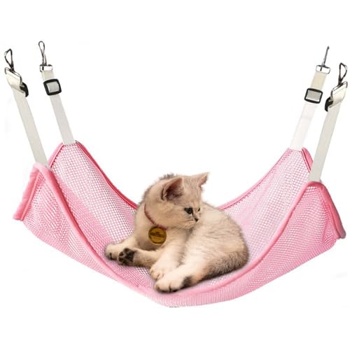TNNOKL Katzenhängematte, Haustier-Ruheplatz, atmungsaktiv, Schaukelbett, kühlende Hängematte, platzsparend, Käfig-Schlafbett TNNOKL Katzenhängematte, Haustier-Ruheplatz, atmungsaktiv, Schaukelbett, kühlende Hängematte, platzsparend, Käfig-Schlafbett von TNNOKL