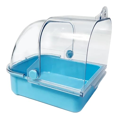 TNNOKL Vogelkäfig, externe Schraube, Badezimmer, Papageienbadewanne, Vogelkäfig, transparent, Badewanne, Wellensittiche, Käfigdekoration, Vogelfutterschale von TNNOKL