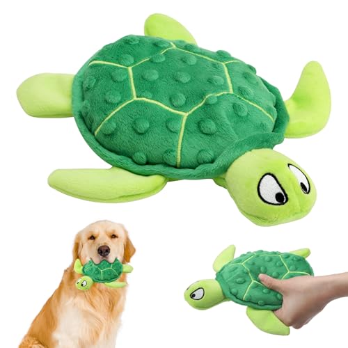 TNSLAND Hundespielzeug Guietschend, Interaktives Hundespielzeug Welpen, Kauspielzeug Hund Kuscheltier Plüsch, 25CM Schildkröte Kuscheltier für Kleine und Mittlere Hunde TNSLAND Hundespielzeug Guietschend, Interaktives Hundespielzeug Welpen, Kauspielzeug Hund Kuscheltier Plüsch, 25CM Schildkröte Kuscheltier für Kleine und Mittlere Hunde von TNSLAND