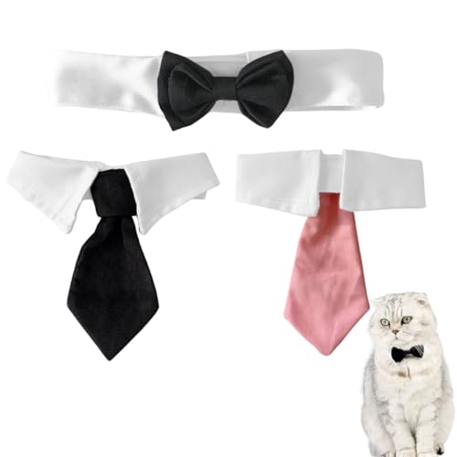 TNSRAY Hund Katze Fliege Halsband, 3 Stück Hund Katze Krawatte Fliege, verstellbares Katze Hundehalsband,Hunde-Smoking-Halsband mit schwarzer Krawatte, Schlips für Haustiere Hochzeit Geburtstag Party TNSRAY Hund Katze Fliege Halsband, 3 Stück Hund Katze Krawatte Fliege, verstellbares Katze Hundehalsband,Hunde-Smoking-Halsband mit schwarzer Krawatte, Schlips für Haustiere Hochzeit Geburtstag Party von TNSRAY