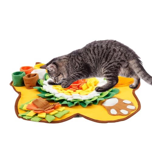 TNTGMG Haustier-Schnuffelmatte,Verstellbares interaktives Hundespielzeug für Langeweile,58×58 cm, blumenförmiges Spielzeug zur Förderung der natürlichen Futtersuchfähigkeiten für Hunde, rutschfest TNTGMG Haustier-Schnuffelmatte,Verstellbares interaktives Hundespielzeug für Langeweile,58×58 cm, blumenförmiges Spielzeug zur Förderung der natürlichen Futtersuchfähigkeiten für Hunde, rutschfest von TNTGMG