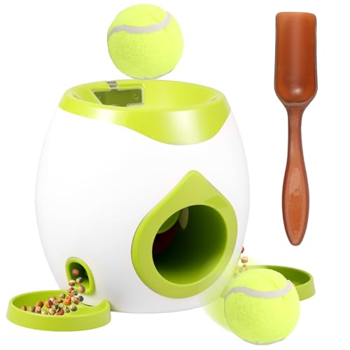 TNTGMG Hund Ball Launcher mit automatischem Leckerbissenspender,Interaktives Hundespielzeug mit 2 Tennisbällen für kleine und mittelgroße Hunde,Langlebiges Hundepuzzle mit langsamer Fütterung(Grün) TNTGMG Hund Ball Launcher mit automatischem Leckerbissenspender,Interaktives Hundespielzeug mit 2 Tennisbällen für kleine und mittelgroße Hunde,Langlebiges Hundepuzzle mit langsamer Fütterung(Grün) von TNTGMG