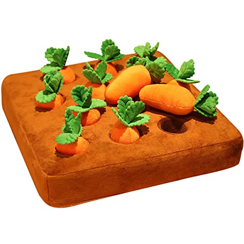 TNTGMG Hundespielzeug zur Beschäftigung,Karottenernte-Plüschtier Gegen Langeweile und zur Geistigen Stimulation,35 × 35 cm, Kauspielzeug für Hunde,Interaktive quietschende Karottenfarm-Schnüffelmatte TNTGMG Hundespielzeug zur Beschäftigung,Karottenernte-Plüschtier Gegen Langeweile und zur Geistigen Stimulation,35 × 35 cm, Kauspielzeug für Hunde,Interaktive quietschende Karottenfarm-Schnüffelmatte von TNTGMG
