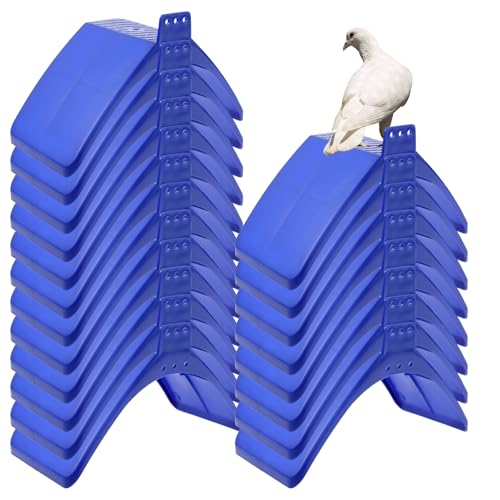 Taubenständer,20 Stück langlebige Kunststoff-Taubenständer,20×10×12 cm,Leichte Blaue Vögel Roost Halter,Tauben Behausung Rahmen Vogelkäfig Zubehör für Taube Taube und andere Vögel von TNTGMG
