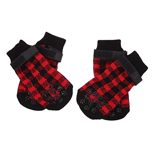 TOBBOMEY 4 Stück Weihnachtssocken für Hunde rutschfeste Schutzstrümpfe für Haustiere weiche und warme Schuhe für Hunde rutschfeste Haustiersocken weihnachtliche Haustierschuhe TOBBOMEY 4 Stück Weihnachtssocken für Hunde rutschfeste Schutzstrümpfe für Haustiere weiche und warme Schuhe für Hunde rutschfeste Haustiersocken weihnachtliche Haustierschuhe von TOBBOMEY