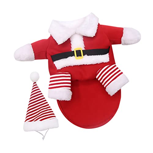 TOBBOMEY 1 Satz Haustier Hund Weihnachten Biped Kleidung Set Hamsterbad Toilette Halloween-haustierkostüme Hundeweihnachtskleidung Welpen-Outfits Weihnachtswelpenmantel Baumwolle Rot TOBBOMEY 1 Satz Haustier Hund Weihnachten Biped Kleidung Set Hamsterbad Toilette Halloween-haustierkostüme Hundeweihnachtskleidung Welpen-Outfits Weihnachtswelpenmantel Baumwolle Rot von TOBBOMEY