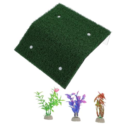 TOBBOMEY 1 Satz Kletterplattform Set für Schildkröten mit Saugnäpfen Simulierter Rasen für Terrarium Sonnenbaden und Klettern Teiliges Zubehör für Aquarien TOBBOMEY 1 Satz Kletterplattform Set für Schildkröten mit Saugnäpfen Simulierter Rasen für Terrarium Sonnenbaden und Klettern Teiliges Zubehör für Aquarien von TOBBOMEY