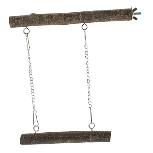 TOBBOMEY Papagei Schaukel Set Große Vogel Spielzeug Holz Sitzstange Stehen Vogel Zubehör Nymphensittich Spielzeug TOBBOMEY Papagei Schaukel Set Große Vogel Spielzeug Holz Sitzstange Stehen Vogel Zubehör Nymphensittich Spielzeug von TOBBOMEY