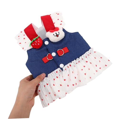 TOBBOMEY 1 Satz mit Leine Sommer Outfit für Kleine und Mittelgroße Hunde und Katzen für Geburtstagsfeiern Hochzeiten und Besondere Anlässe Atmungsaktives Material Pflegeleicht und Sicher von TOBBOMEY