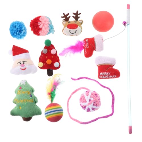 TOBBOMEY 1satz Katzenminze Spielzeugset Für Katzen Teiliges Weihnachts-Themen Katzenspielzeug Mit Interaktivem Teaser-Stick Und Geräuschen Für Katzenliebhaber TOBBOMEY 1satz Katzenminze Spielzeugset Für Katzen Teiliges Weihnachts-Themen Katzenspielzeug Mit Interaktivem Teaser-Stick Und Geräuschen Für Katzenliebhaber von TOBBOMEY