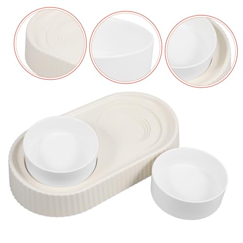 TOBBOMEY 1 Set Erhöhte Geneigte Futternäpfe Für Tierfutter, Erhöhte Katzennäpfe, Erhöhte Katzennäpfe, Katzen Keramik Futternäpfe, Erhöhte Katzenschüssel, Katzen Futternäpfe, Katzennäpfe von TOBBOMEY