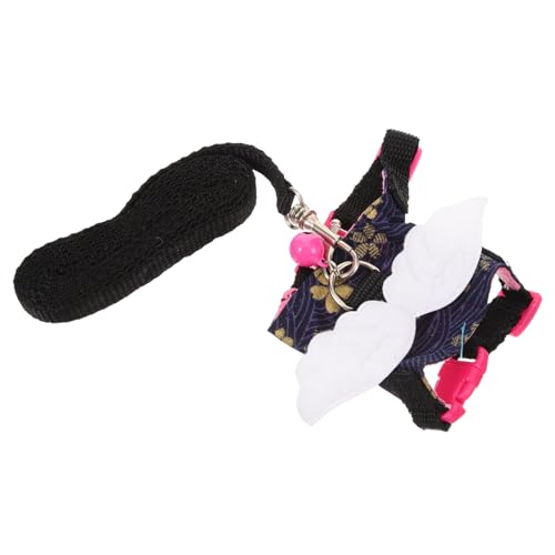 TOBBOMEY 1 Set Hamster Traktionsset, Kaninchenleine, Hasengeschirr Und Leine, Zugseil Für Kleine Haustiere, Frettchengeschirr, Bequemes Hasengeschirr, Hasenleine, Laufgeschirr Für Kleine von TOBBOMEY