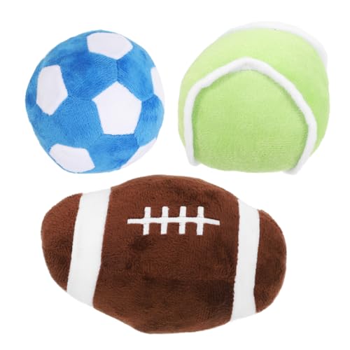 TOBBOMEY 1 Set Haustierspielzeug Für Hunde, Apportierbälle, Fußbälle, Plüschkissen, Sport Wurfkissen, Basketballkissen, Baseball, Plüschspielzeug Für Hunde, Fußball Themenbär, Gefülltes TOBBOMEY 1 Set Haustierspielzeug Für Hunde, Apportierbälle, Fußbälle, Plüschkissen, Sport Wurfkissen, Basketballkissen, Baseball, Plüschspielzeug Für Hunde, Fußball Themenbär, Gefülltes von TOBBOMEY