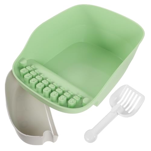 TOBBOMEY 1 Set Katzentoilette Mit Großer Kapazität, Saubere Toilette Für Kätzchen, Katzentoilette, Heimtierbedarf, Katzenbettpfanne, Katzenbedarf, Heimtiertoilette, Kätzchenstreutoilette TOBBOMEY 1 Set Katzentoilette Mit Großer Kapazität, Saubere Toilette Für Kätzchen, Katzentoilette, Heimtierbedarf, Katzenbettpfanne, Katzenbedarf, Heimtiertoilette, Kätzchenstreutoilette von TOBBOMEY