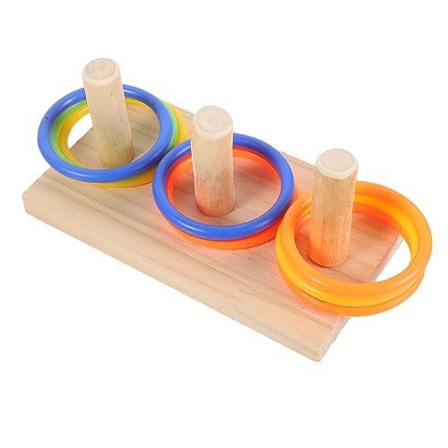 TOBBOMEY 1 Set Papageienring Spielzeug, Spielzeug Für Sittiche, Vogel Intelligenz Trainingsspielzeug, Papageienspielzeug Für Große Vögel, Vogelpapageien Zubehör, Papageien Wurfring von TOBBOMEY