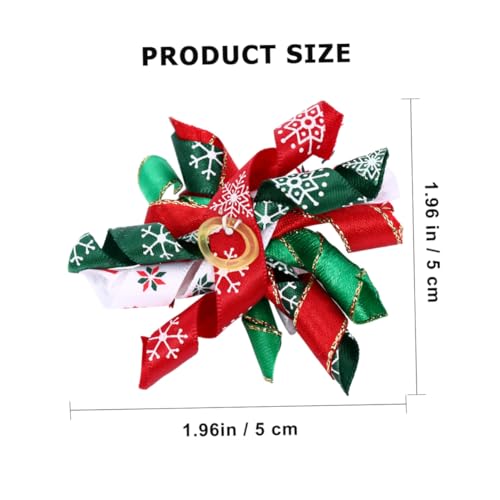 TOBBOMEY 10 Stück Haustier -Kopfschmuck Set Haustier Hund Katze Haarschleife Körperpflege vorübergehend Bausatz für Weihnachten Hund haarschleife Weihnachtskatze Polyester Bunt von TOBBOMEY