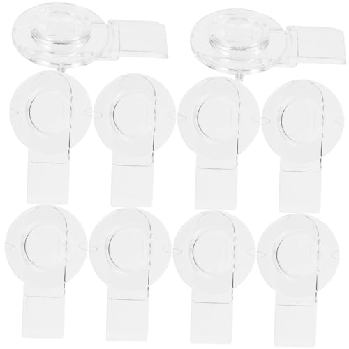 TOBBOMEY 10 Stück Runde Schlosszunge, Transparentes Türschloss, Möbelscharniere, Einfaches Türschloss, Hunde/Katzenschloss, Haustier Türschloss, Durchsichtige Schnalle, Haspe, von TOBBOMEY