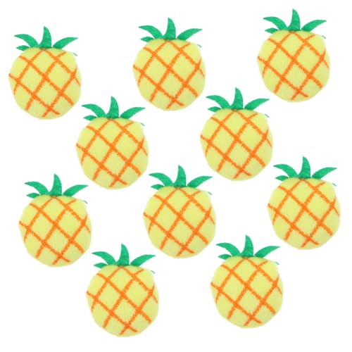 TOBBOMEY 10 Stück Teiliges Katzenminze mit Plüsch Ananas Simuliertes Katzenspielzeug zum Beißen und Kauen Plüschmaterial Fördert Spielerisches Verhalten und Schützt Möbel für Katzen Zuhause TOBBOMEY 10 Stück Teiliges Katzenminze mit Plüsch Ananas Simuliertes Katzenspielzeug zum Beißen und Kauen Plüschmaterial Fördert Spielerisches Verhalten und Schützt Möbel für Katzen Zuhause von TOBBOMEY