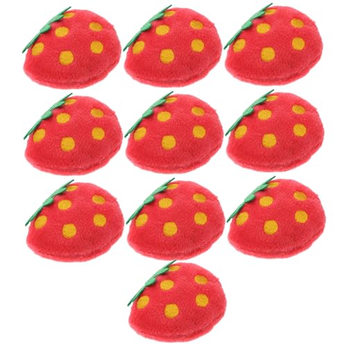 TOBBOMEY 10 Stück Teiliges Katzenspielzeug aus Plüsch Simulierte Erdbeere Interaktives Kauspielzeug für Katzen Fördert Spielerisches Verhalten und Schützt Möbel Buntes Frucht Design für TOBBOMEY 10 Stück Teiliges Katzenspielzeug aus Plüsch Simulierte Erdbeere Interaktives Kauspielzeug für Katzen Fördert Spielerisches Verhalten und Schützt Möbel Buntes Frucht Design für von TOBBOMEY