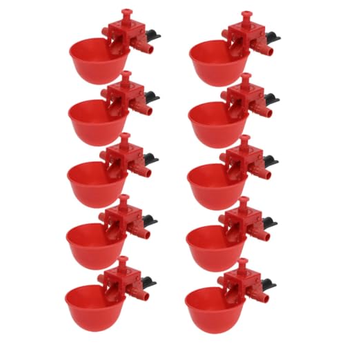 TOBBOMEY 10 Stück Wasserschüssel Für Tauben Und Hühner, Praktischer Vogelwasserspender, Vogeltränke, Vogelwasserfütterungsgerät, Vogelfutterschüssel, Taubenwasserbehälter, von TOBBOMEY