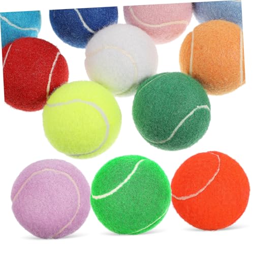 TOBBOMEY 12 Stück Teiliges Bunte Kleine Tennisbälle für Hunde Welpentraining Ungiftig Sanfte Oberfläche mit Tragetasche für Apportierspiele und Interaktives TOBBOMEY 12 Stück Teiliges Bunte Kleine Tennisbälle für Hunde Welpentraining Ungiftig Sanfte Oberfläche mit Tragetasche für Apportierspiele und Interaktives von TOBBOMEY