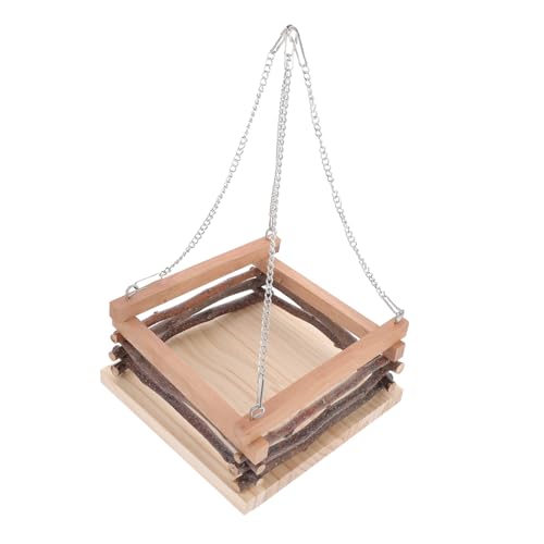 TOBBOMEY Eichhörnchen-hängespielzeug Haustier-hängematte Holzschaukelspielzeug Bequemes Hamsterbett Aus Holz von TOBBOMEY