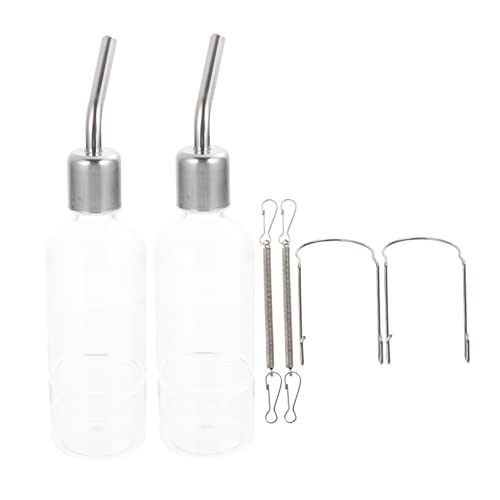 TOBBOMEY 2 STÜCK Aufhängbare Wasserspender für Haustiere Trinkflasche für Kaninchen Meerschweinchen Chinchillas Transparente Auslaufsichere Wasserflasche mit und Einfachem Montagezubehör TOBBOMEY 2 STÜCK Aufhängbare Wasserspender für Haustiere Trinkflasche für Kaninchen Meerschweinchen Chinchillas Transparente Auslaufsichere Wasserflasche mit und Einfachem Montagezubehör von TOBBOMEY