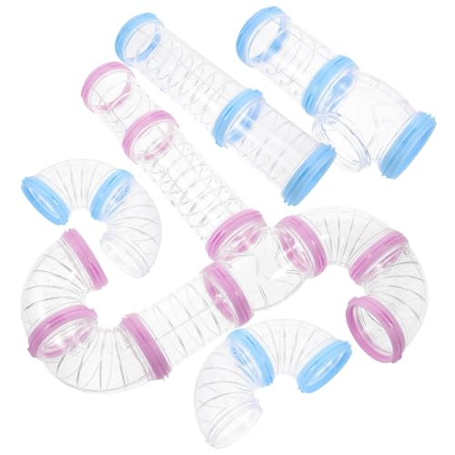 TOBBOMEY 2 Sätze Teiliges Hamsterkäfig Röhrenset aus Robustem DIY Externer Tunnel für Zwerghamster und Kleine Nager Kratzfestes Zubehör zur Käfigerweiterung Buntes Hamstertunnel TOBBOMEY 2 Sätze Teiliges Hamsterkäfig Röhrenset aus Robustem DIY Externer Tunnel für Zwerghamster und Kleine Nager Kratzfestes Zubehör zur Käfigerweiterung Buntes Hamstertunnel von TOBBOMEY