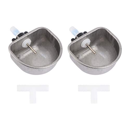 TOBBOMEY 2 Sets Von Pet Wasser Feeder Trinker Edelstahl Pet Waterer Für Kaninchen Füchse Frettchen von TOBBOMEY