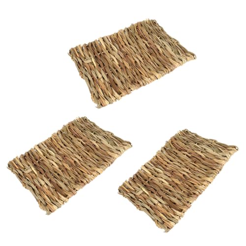 TOBBOMEY 2 Stück Gewebte Grasmatten für Kleintiere Essbare Kauspielmatte mit Natürlichem Seegras für Kaninchen Meerschweinchen Hamster als Gemütliches Bett und Ruheplatz TOBBOMEY 2 Stück Gewebte Grasmatten für Kleintiere Essbare Kauspielmatte mit Natürlichem Seegras für Kaninchen Meerschweinchen Hamster als Gemütliches Bett und Ruheplatz von TOBBOMEY