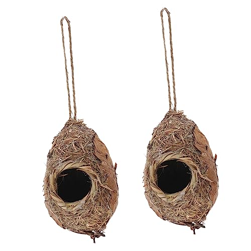 TOBBOMEY 2 Stück Hängendes Vogelhaus Handgewebtes aus Strapazierfähigem Material für Garten für Hochzeiten und Veranstaltungen Kleine und Entspannen von TOBBOMEY