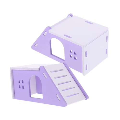 TOBBOMEY 2 Stück Hamsterbett, Hamsterhütte, Hamsterhäuser, Versteck, Meerschweinchen Versteck, Meerschweinchen Versteck, Spielzeug Zubehör, Entzückendes Rattenversteck, Ratten Schlafhaus, von TOBBOMEY