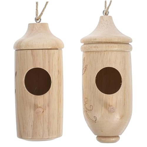 TOBBOMEY 2 Stück Haus Hängende Ornamente Vogelhäuser Für Draußen Futterspender Vogelnest Dekoration Nest Hängendes Vogelhaus Vogelhaus TOBBOMEY 2 Stück Haus Hängende Ornamente Vogelhäuser Für Draußen Futterspender Vogelnest Dekoration Nest Hängendes Vogelhaus Vogelhaus von TOBBOMEY