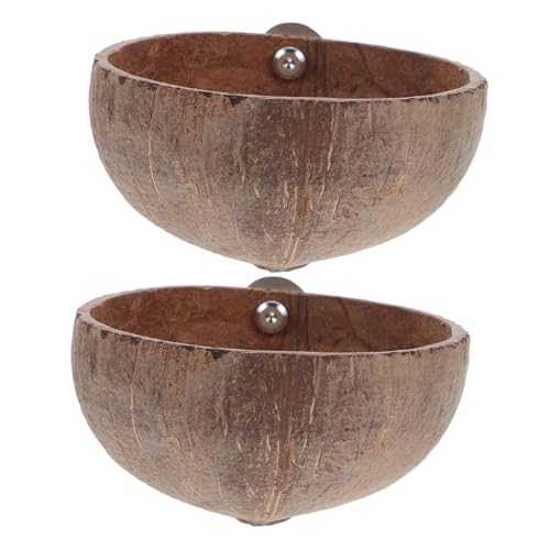 TOBBOMEY 2 Stück Natürliches Kokosnussschalen Vogelnest Robustes Papageienbett Hygienisch Komfortabel Langlebig für Sittiche Nymphensittiche Kleine Vögel und Kleintiere Nachhaltiger TOBBOMEY 2 Stück Natürliches Kokosnussschalen Vogelnest Robustes Papageienbett Hygienisch Komfortabel Langlebig für Sittiche Nymphensittiche Kleine Vögel und Kleintiere Nachhaltiger von TOBBOMEY