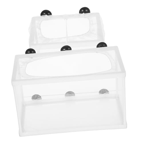 TOBBOMEY 2 Stück Teiliges Aquarium Fischbrutkasten Robuste Langlebige Inkubationsbox mit Transparentem Netz für Fischzucht Sichere Isolierung von Jungfischen Vielseitig für Zucht und von TOBBOMEY