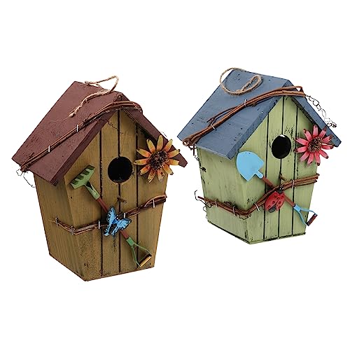 TOBBOMEY 2 Stück Vogelhäuschen Aus Holz, Vogelnest, Vogelnest Dekoration, Vogel Hängeanhänger, Hängender Vogelfutterspender, Schlafnest, Haustier Vogelnest, Holz Vogelnest, Hängenest, TOBBOMEY 2 Stück Vogelhäuschen Aus Holz, Vogelnest, Vogelnest Dekoration, Vogel Hängeanhänger, Hängender Vogelfutterspender, Schlafnest, Haustier Vogelnest, Holz Vogelnest, Hängenest, von TOBBOMEY