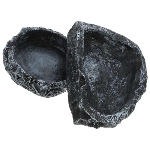 TOBBOMEY 2 Stück Wasserschale für Reptilien Futter und Trinknapf für Schildkröten Echsen und Schlangen Langlebige Harzschale mit Natürlichem Design für Terrarien und Aquarien TOBBOMEY 2 Stück Wasserschale für Reptilien Futter und Trinknapf für Schildkröten Echsen und Schlangen Langlebige Harzschale mit Natürlichem Design für Terrarien und Aquarien von TOBBOMEY