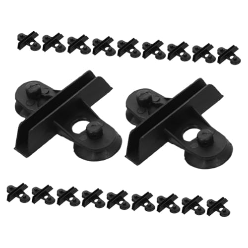 TOBBOMEY 20stücke Aquarium Trennwand Clip Schwarze Saugnapf-Clips Zur Sicheren Befestigung Von Trennwänden Und Zubehör Im Fischtank Einfache Installation Ohne Werkzeug Einsetzbar Für von TOBBOMEY