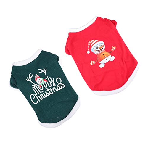TOBBOMEY Hund Weihnachten Haustier Bekleidung Haustier Kleidung Atmungsaktiv Stoff 2pcs Festliche Kleidung TOBBOMEY Hund Weihnachten Haustier Bekleidung Haustier Kleidung Atmungsaktiv Stoff 2pcs Festliche Kleidung von TOBBOMEY