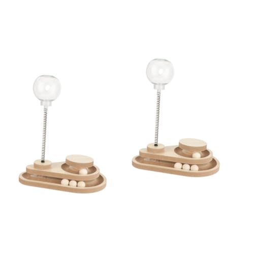 TOBBOMEY 2 Stücke Katze Interaktive Plattenspieler Leckerli Dispenser Necken Spielzeug Für Indoor Katzen Frühling Spielzeug Für Katzen von TOBBOMEY