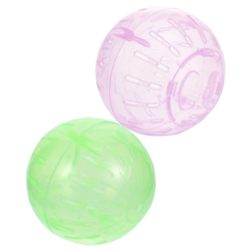 TOBBOMEY 2stücke Hamster Laufball Übungsball Für Kleintiere Inkl Grüner Und Interaktives Spielzeug Für Hamster Meerschweinchen Und Rennmäuse Aus Strapazierfähigem von TOBBOMEY